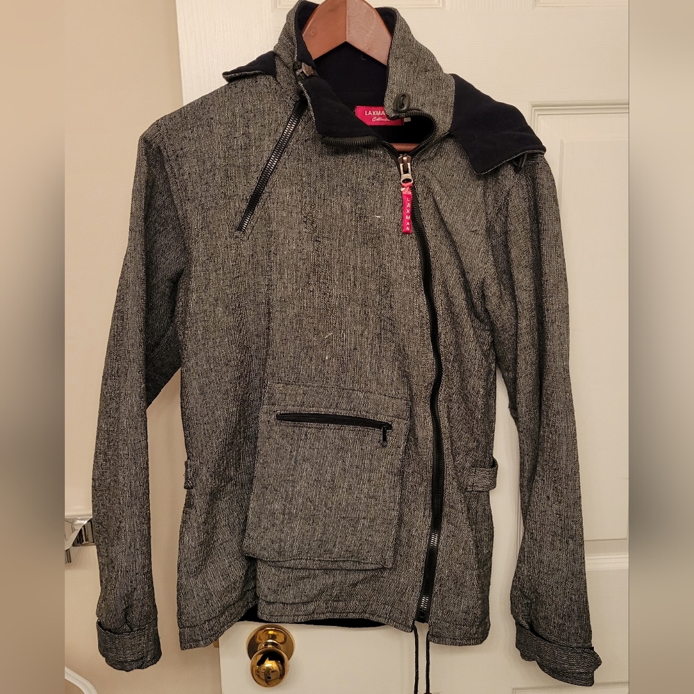 Tweed pattern winter coat